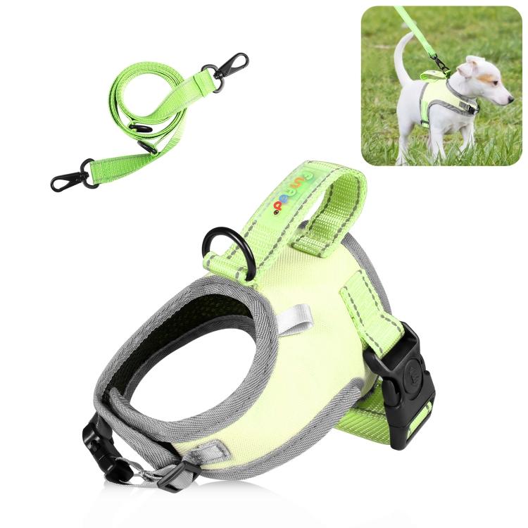 FunAdd Traktionsseil Reflektierend Atmungsaktiv Nylon Haustierweste Hundegeschirr, Größe: S