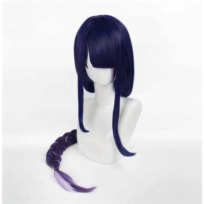 Anime Baal Cosplay Wig Game Genshin Impact Shogun Women 110cm Long Graident Purple Braided Hair Peluca Anime Wigs