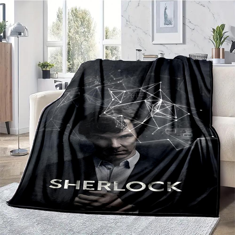 Sherlock Theme Printed Blanket - Perfect for Couch, Bed, Travel & Outdoor Use | Machine Washable, Cozy & Durable.