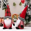 Charming Christmas Gnome Figurines With Cozy Plaid Hats Perfect For Festive Decorations