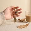 Bronze Leaf Pendant Medicine Pill Box Twist Open Lid Small Item Storage Box  Backpack Accessories