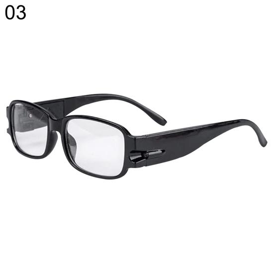 Unisex Rimmed Reading Eyeglasses Glasses Spectacles Magnifier with LED Light