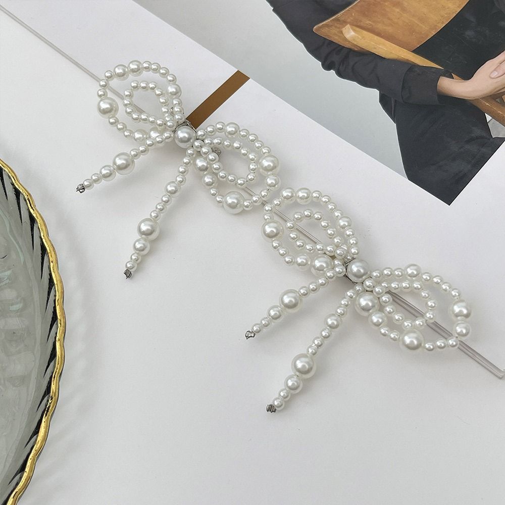 Detachable Heart Pearl Bow Brooch Alloy Decorative Jewelry Tassel Fixed Clothes Pin Fixed Clasps Change Shorts Legs Buckle