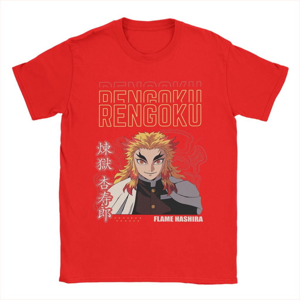 Hipster Rengoku Kyojuro Demons Slayers Tshirt For Unisex Crewneck 100 Cotton T Shirts Short Sleeve Tees Gift Idea Tops