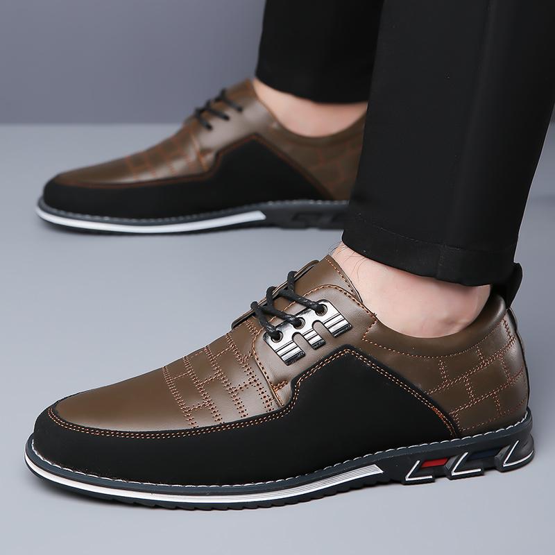 Pánské čtvercové vyšívané obchodní mokasíny