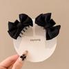 Black Elf Ear Bow Hair Claw Clip - Princess Style Hair Accessory