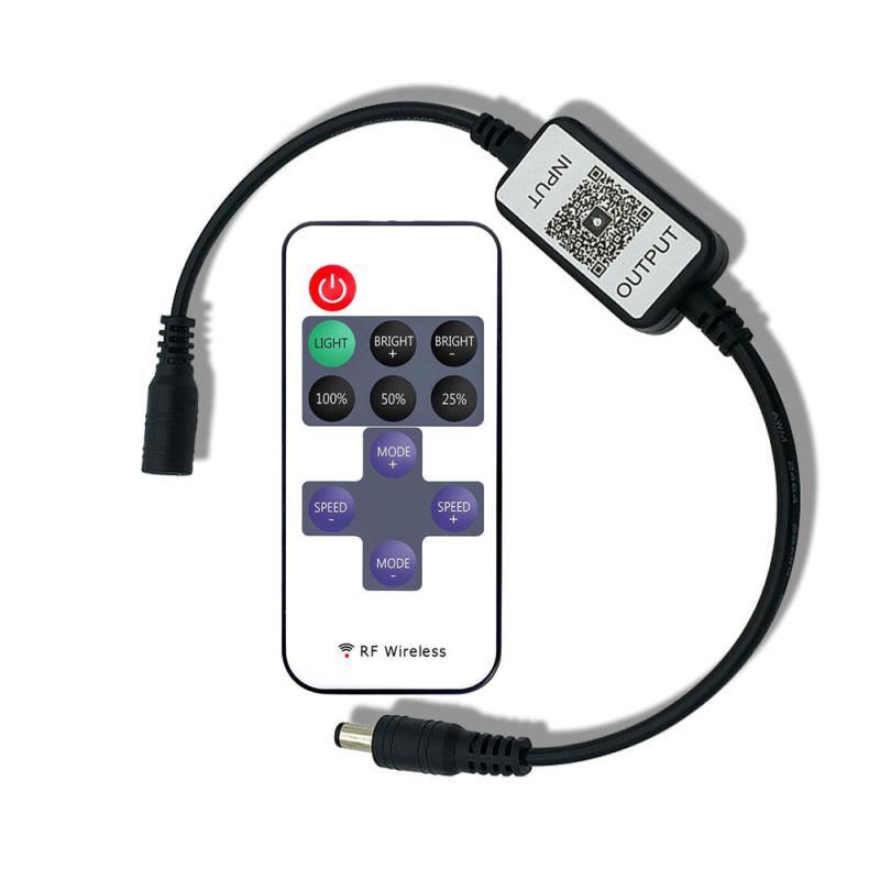 1 Set Led Monochrome Light Strip Wireless Bluetooth Dimming Controller Dc5-24V 11 Key Mini Bluetooth Monochrome Controller