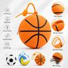 Portable Creative Sporty Ball Shaped Coin Purse Mini Waterproof Silicone Ball Shaped Pouch Cartoon Tennis Earphone Bag