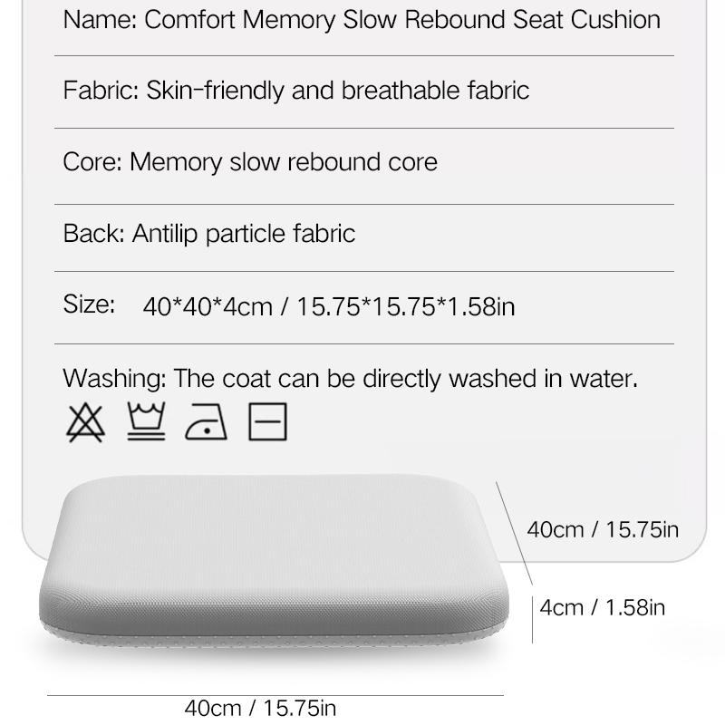 1pc Memory Foam Car Cushion, Universal Seat Pad for Office Chair Wheelchair, Comfortable Armchair Cushion for Desk Chairs Home