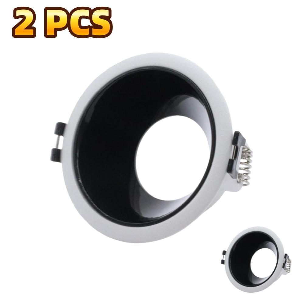

JOYINLED Pack of 2/10 Recessed Downlight Housing, Aluminum Alloy Trim Ring for MR16/GU10 Bulbs in Gold/Black/White
