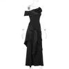 European and American One Shoulder Mesh Ribbon Slim Fit Dress