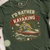 I'd Rather Be Kayaking T-Shirt, Kayaker Gift Idea, Outdoor Adventure Tee, Water Sport Apparel for Men & Women