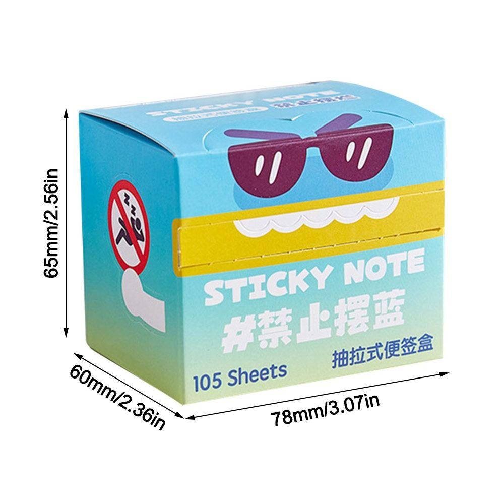 Cartoon Memo Pad Paper Pull Out Design Dopamine Planner Schedule Stickers Self-Adhesive Pearlescent Transparent