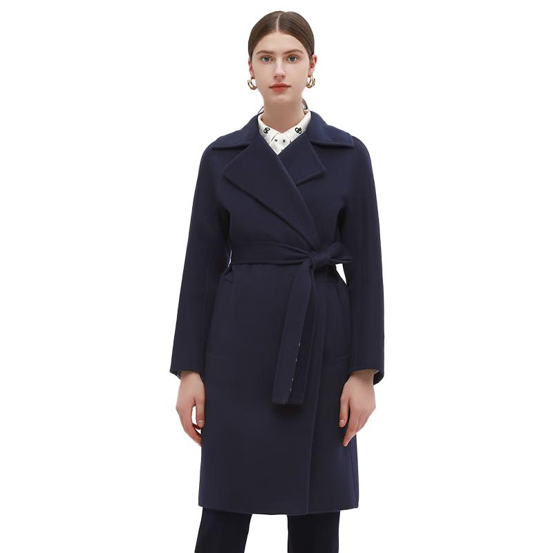 

PORTS Women s Lapel Belted Wool Coat M