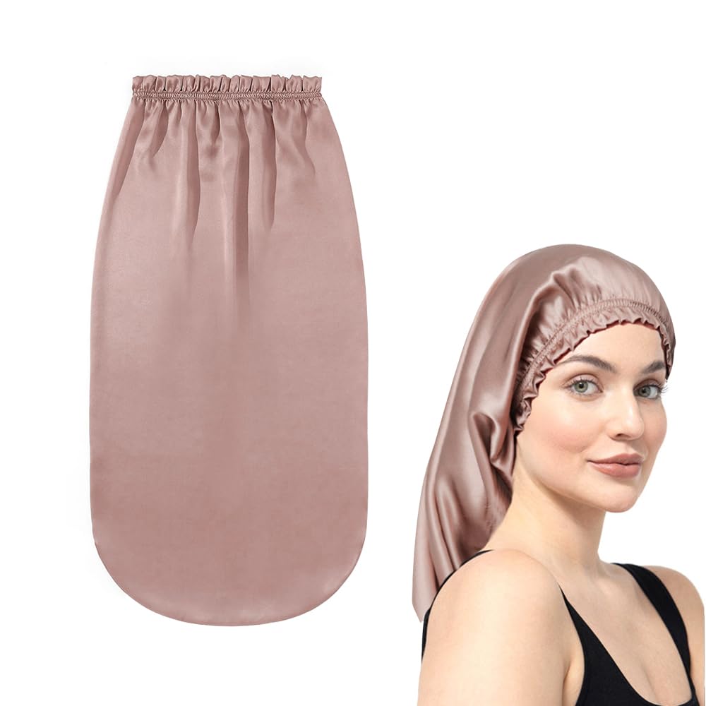 UrbanPulse Silk Night Cylindrical Hair Cap for Long Elastic No Shedding Until Beautiful Reduces Moisturizes the Prevents Perfect for Postpartum and as