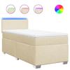 Vidaxl Continental Bed with Mattress, Cream, Fabric, 90X200 Cm