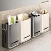 Wall Mounted Chopstick Storage Box Large Capacity Utensil Storage Rack Chopstick Cage  Sink