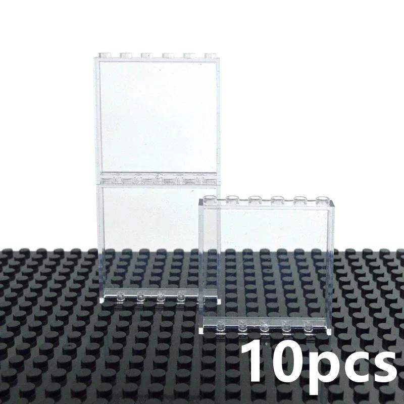 MOC Transparent Bulk Bricks 1x1 2x4 1x4 Clear Building Block Wall Panels and Baseplates