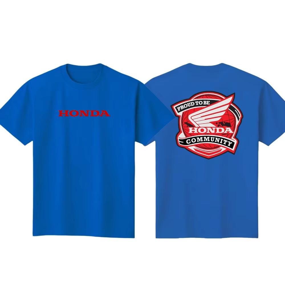 T-shirt Honda da Uomo e Donna Estate Marchio di Alta Gamma Cotone Maglietta Honda Racing Manica Corta Primavera Autunno Moto Ciclismo Top