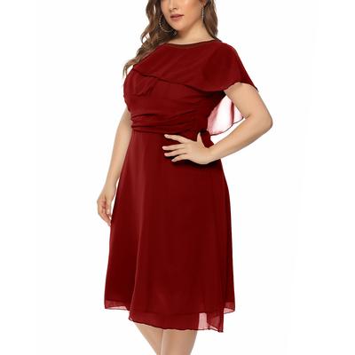 European and American New Chiffon Dress, Women's Sexy One-word Shoulder Wedding Dress Dress