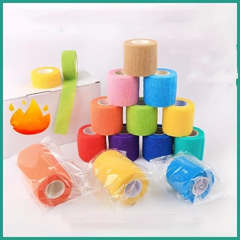 6PCS Breathable Self-Adhesive Elastic Bandages Universal Non-Woven Sports Tape Flexible Cohesive Wrap for Ankles Wrists Fingers