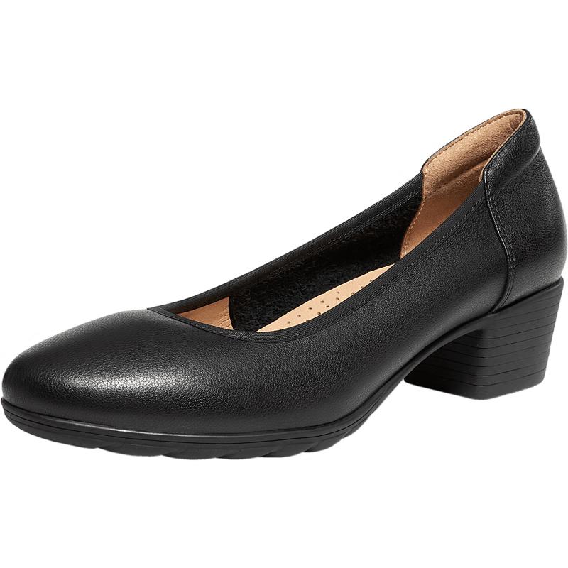 Camel Brand Women s Comfortable Leather Mary Jane Block Heel Pumps 38 чёрный