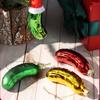 Ciondolo di Cetriolo di Vetro Ornamento da Appendere all'Albero di Natale Ornamenti Cetriolo Sottaceto Decorazioni Pendenti per l'Albero di Natale