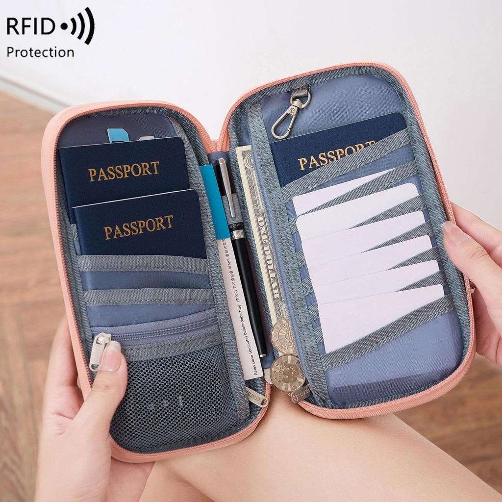 RFID-blokkerende nek paspoorthouder - Waterdichte reisportemonnee voor mannen en vrouwen