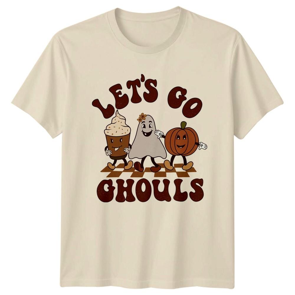 Lets Go Ghouls Unisexs TShirt Spooky Season Halloween Halloween Gift For Her