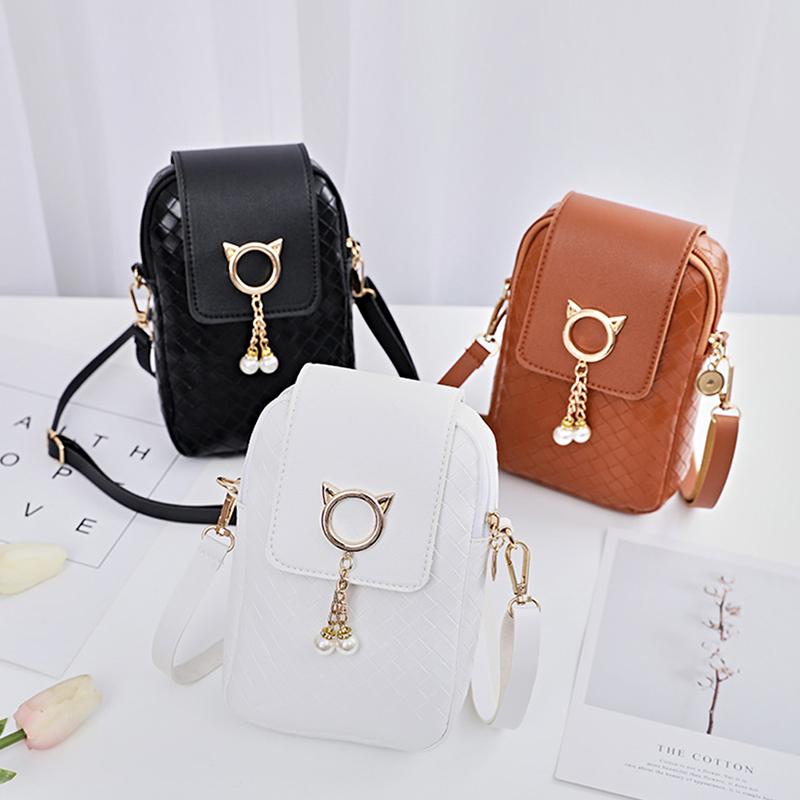Frühling Sommer Mini Cross-Body Handy Umhängetasche Gewebt Perlenquaste Abdeckung-Stil Damen Tasche Schulter Diagonaltasche