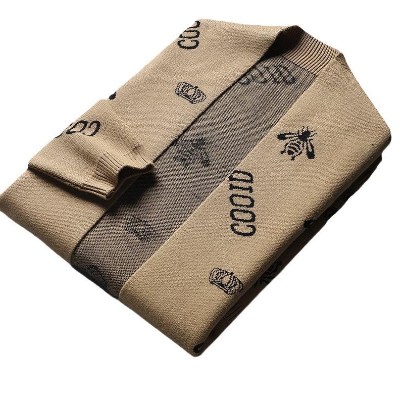 Direct supply, hot sale, fashionable personalized imitation mink non-pilling cardigan sweater, knitted sweater men's coat