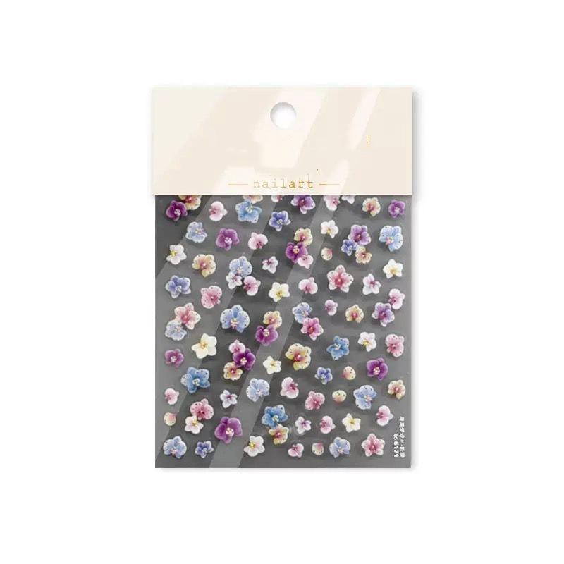 Kolorowe Phalaenopsis Frangipani Jasne Lilie Stopniowe Delikatne Romantyczne Naklejki Nail Art Manicure Naklejki Dekoracje