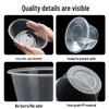 Disposable 1000ml PP Round Takeout Bowls