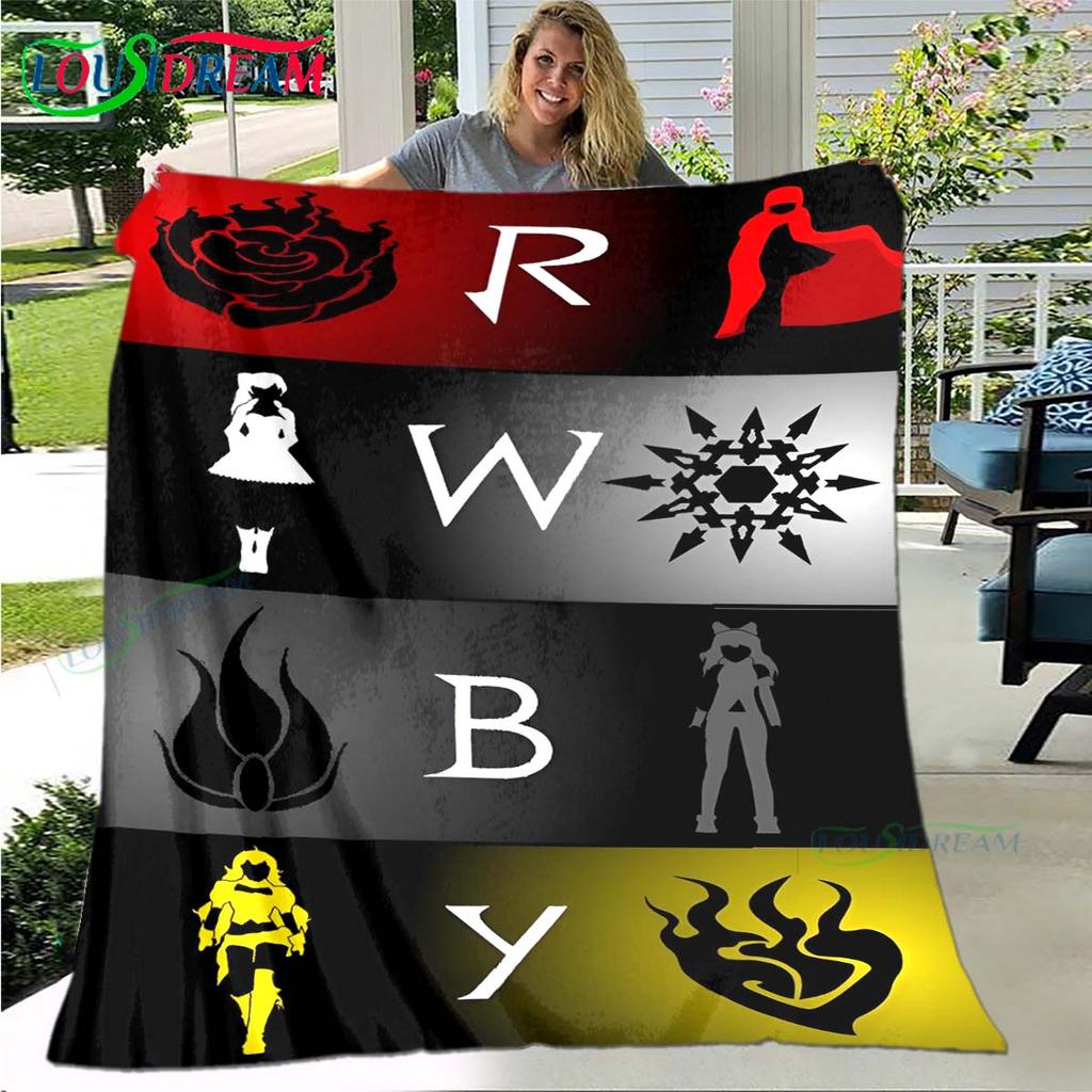 3D Fashion Cartoon R-RWBY Four Seasons Blanket Sofa Cover Travel Bed Plush Blanket Travel Office Break Blanket Gift