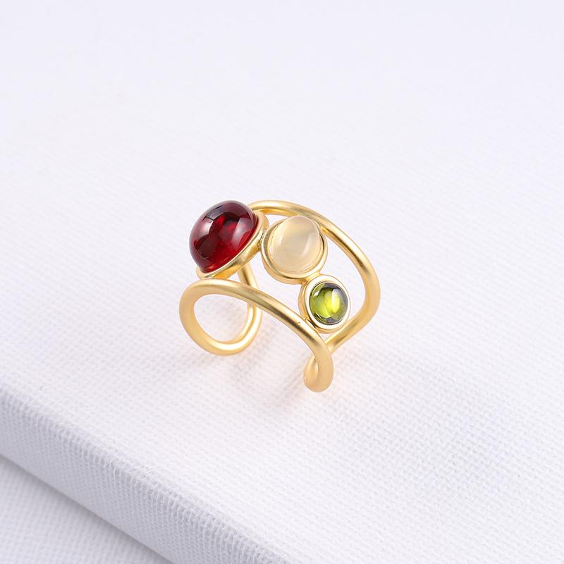 Adjustable High-End Vintage Gem Crystal Ring