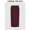 UR Women's Casual High-Waist Back Slit Midi Skirt