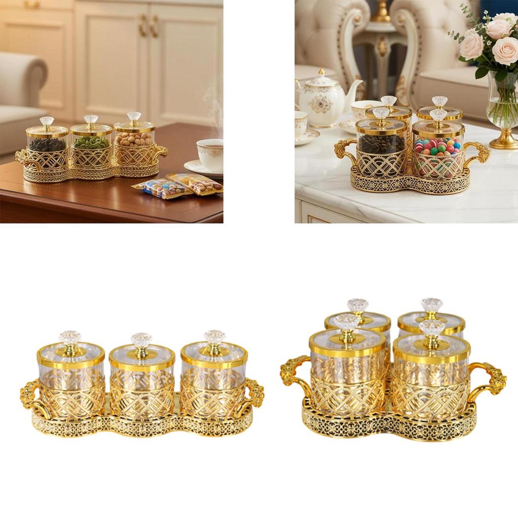 Food Storage Jar with Lid Decorative Airtight Versatile Candy Jar Kitchen Canister for Candies Wedding Family Celebrations