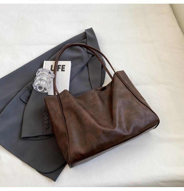 Stylish Korean Inspired Simple Women's Tote Shoulder Bag For Casual School Use