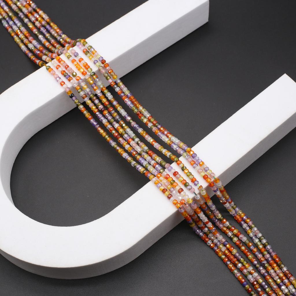 Natural Stone Beads Zircon Oval Faceted Beads Charms For Jewelry Making DIY Necklace Bracelet Earrings Accessory