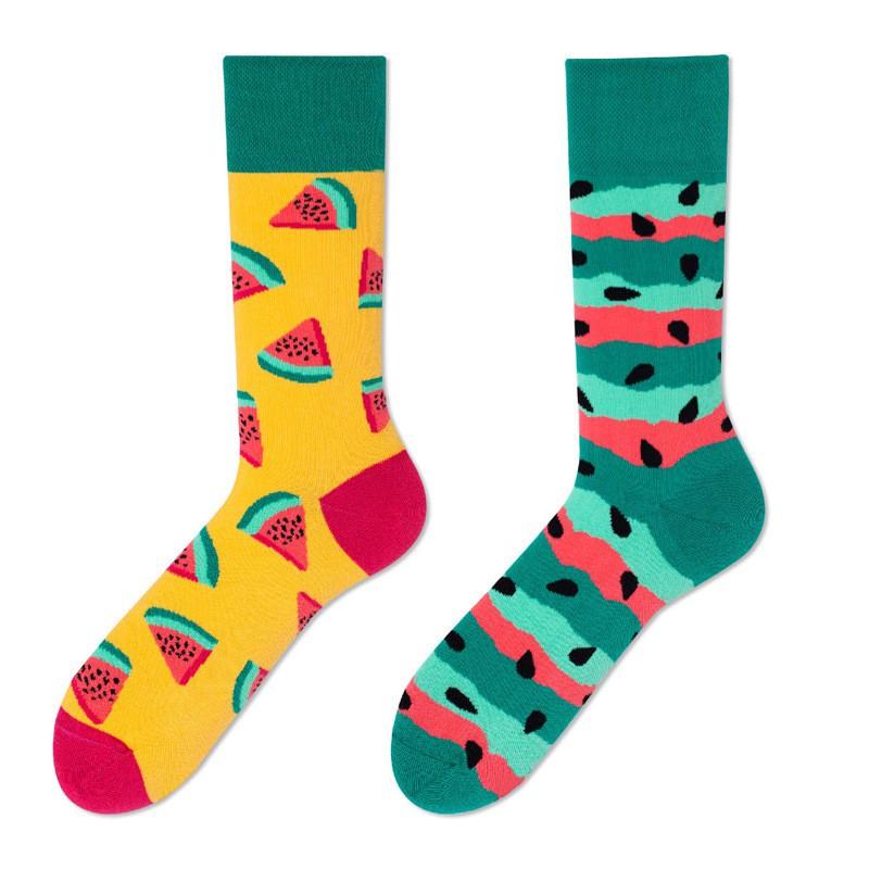 Asymmetric Crew Socks Men Women Cartoon Sports Casual Fashionable Pair