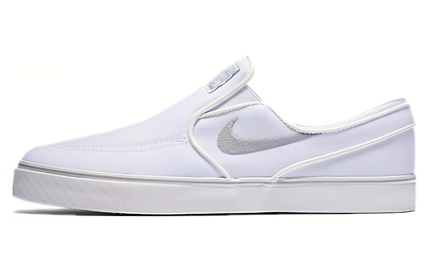 

Nike SB Zoom Stefan Janoski Abrasion Resistant Breathable Low top Skateboard Shoes Men s White 831749-100 43