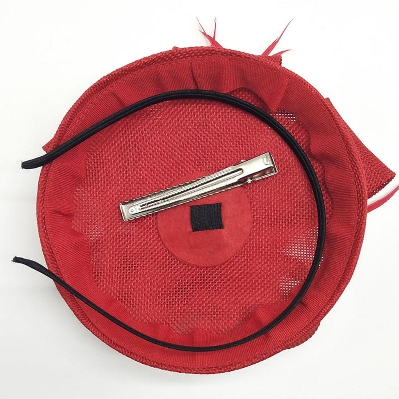 Fashion Elegant Fascinator Hat Decorative Flower Headpiece With Adjustable for Weddings Teas Parties Event