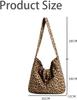 2025 Women's Leopard Print Canvas Tote Bag with Large Capacity – Shoulder & Handbag Trend