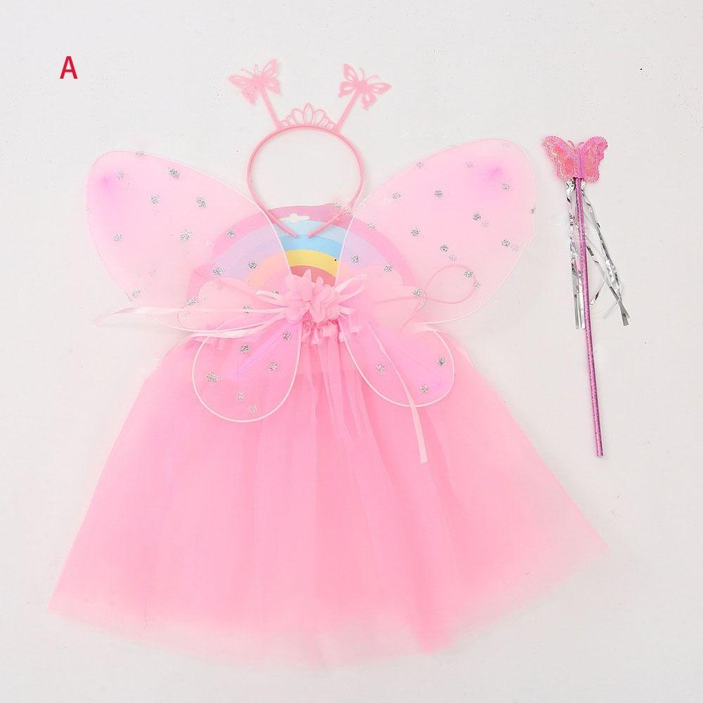 

4 шт./набор праздничных принадлежностей костюм принцессы наборы переодевания бабочка крылья фестиваль A
