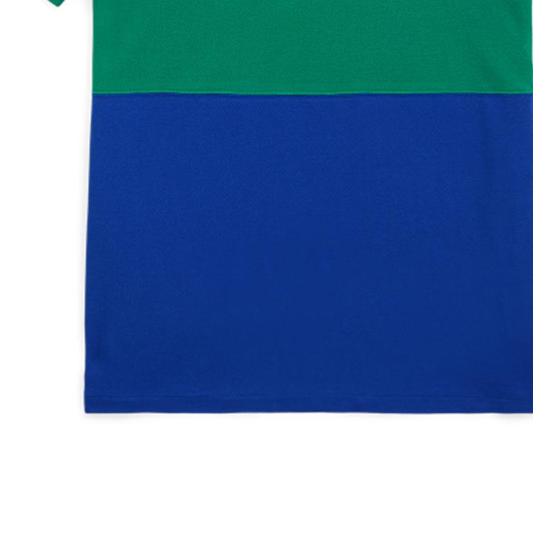 Polo Ralph Lauren Ss23 Wide Stripe Logo Print Cotton Short Sleeve Polo Shirt Men Tops Blue-Green MNPOKNI1N822155-401