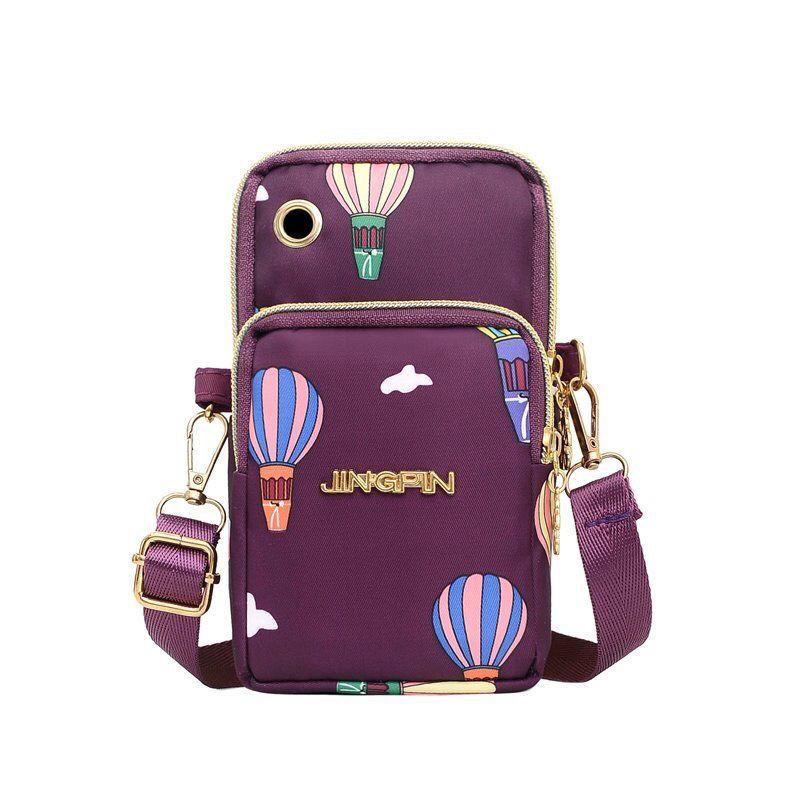 Multi Layer Mobile Phone Bag, Women's Cross Body Mini Bags, New Fashion Mom Mommy Coin Bag, Neck Hanging Running Zipper Arm Bag