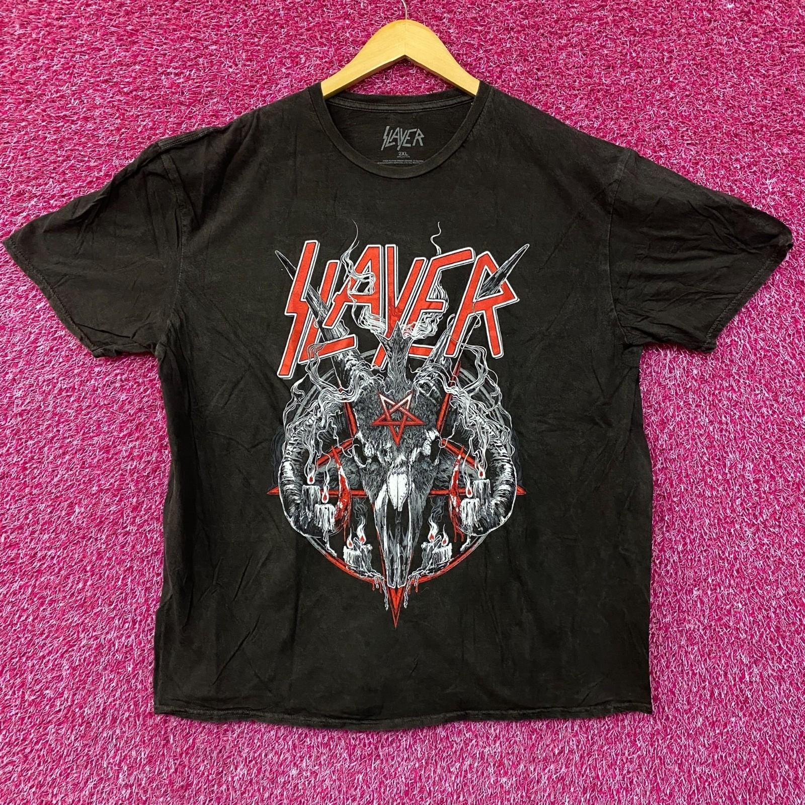 

Slayer Goat Pentagram Pigment-Dyed T-Shirt 2XL L