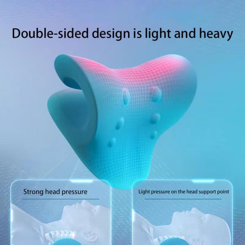 Durable And Safe Neck Shoulder Stretcher Relaxer Cervical Chiropractic Traction Device Massage Pillow For Pain Relief Cervical Spine Alignment