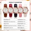 OPK 8160 Women's Quartz Watch Shaped Leather Strap Waterproof Simple and Fashionable