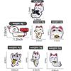 Xiaomi Anime Turbo Granny Cat Collection Enamel Pin Lucky Cat Reading Fierce Cat Holding A Red Hair Dryer Brooch Bag Badge Jewelry Gift